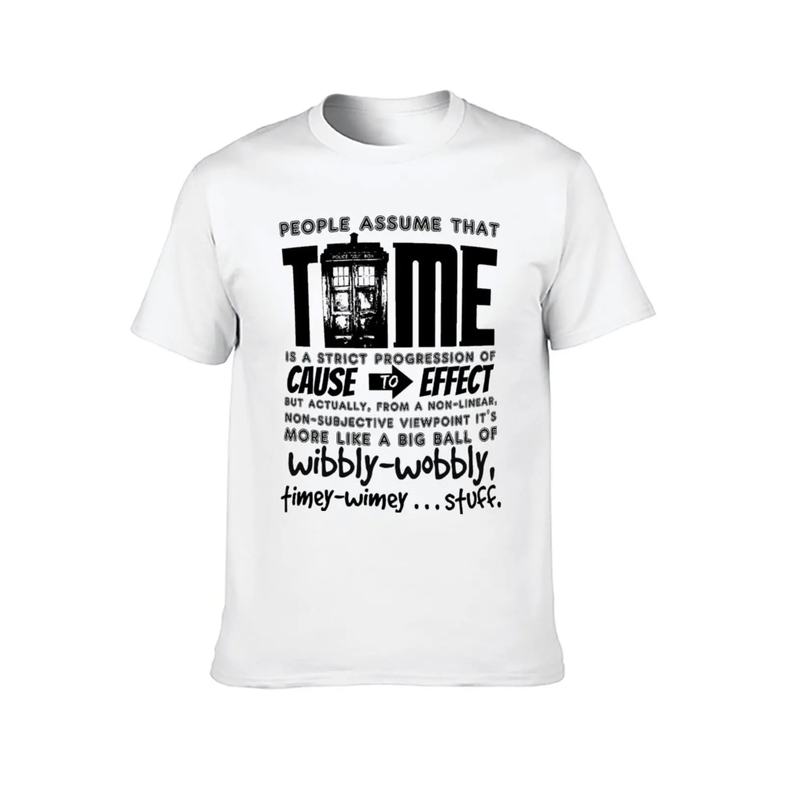 Фото Wibbly-Wobbly Timey-Wimey...Stuff. Футболка, мужские облегающие футболки, футболка из 100% хлопка №2