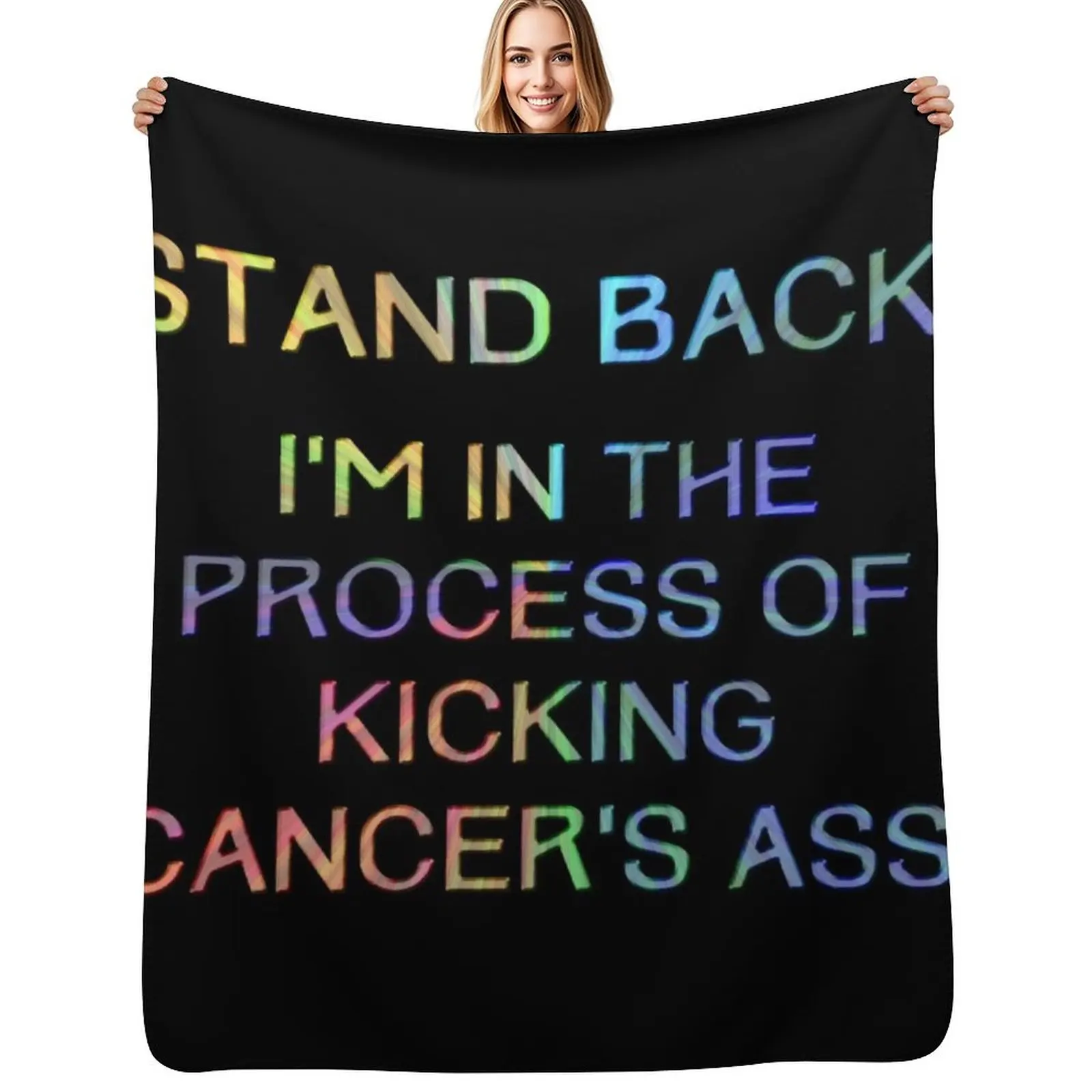 Одеяло Kicking Cancers Ass, утяжеленное одеяло для кемпинга, мягкие большие одеяла для среды