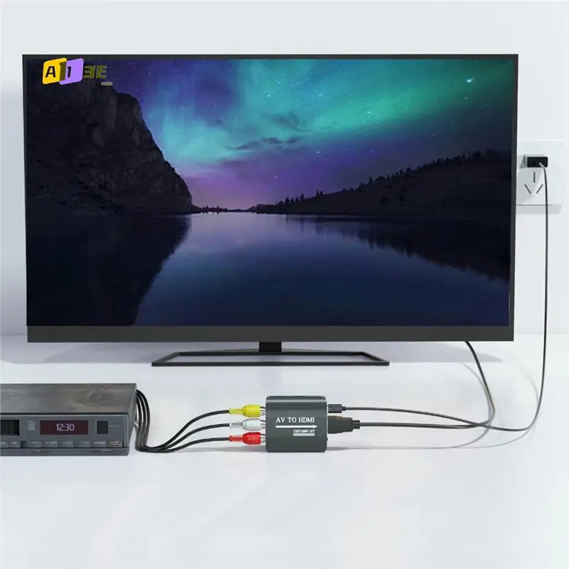 A13E-RCA на совместимый адаптер AV в композитный преобразователь для PS1/2/3 N64 WII VHS VCR Blue-Ray DVD STB адаптер