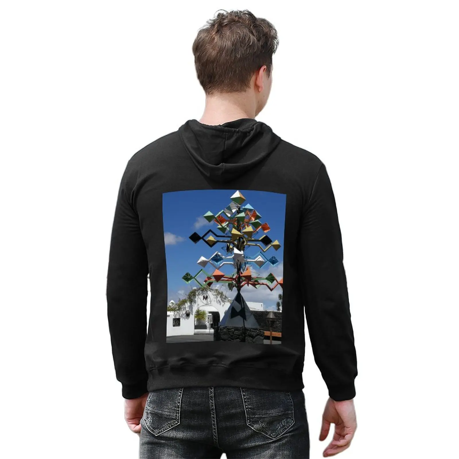 Cesar Manrique Foundation Wind Sculpture and entrance Hoodie japanese style men clothes fashion men winter clothes hoodie (art.: 3920d22c22616) - 3920d22c22616