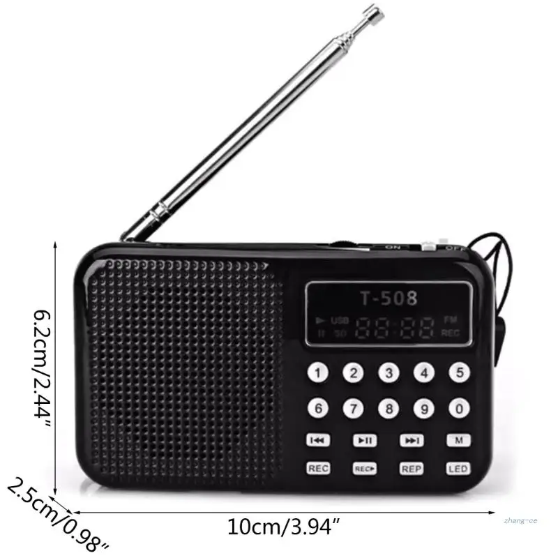 Портативный FM-радиоприемник M5TD карманного размера с выдвижной антенной со встроенным динамиком 3 Вт T508 (art.: 3920bfd7716bf) - 3920bfd7716bf