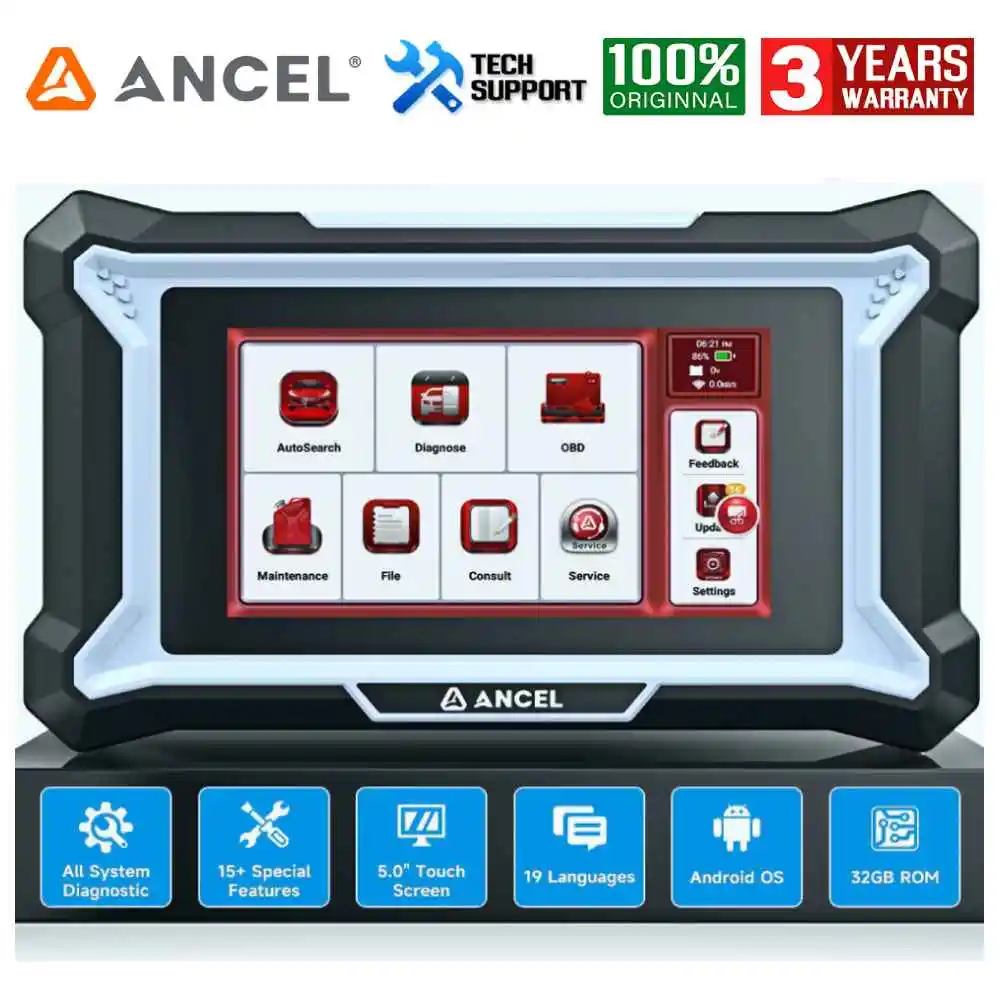Сканер ANCEL DS200 OBD2 считыватель кодов с 15+ специальными функциями D.PF Regen A/F TPMS Airbag ABS Oil SAS Инструмент для диагностики всей системы
