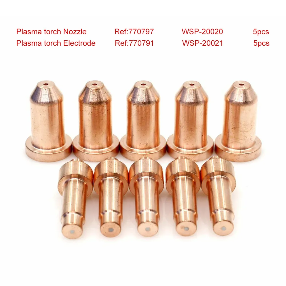 10шт 770791 770797   Советы по плазменным электродом 40A для Hobart 40i XT12R XT30R XT40R, сменный аксессуар для станка плазменной резки
