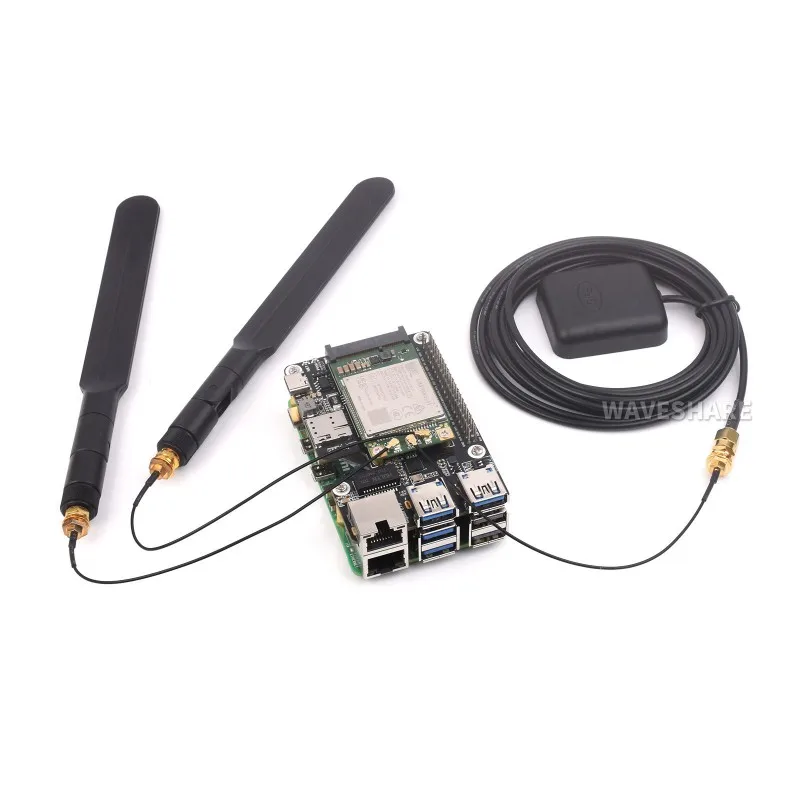 PCIe to MiniPCIe/Gigabit Ethernet/USB 3.2 Gen1 HAT для Raspberry Pi 5, поддерживает интерфейс MiniPCIe, модуль 4G, высокоскоростной