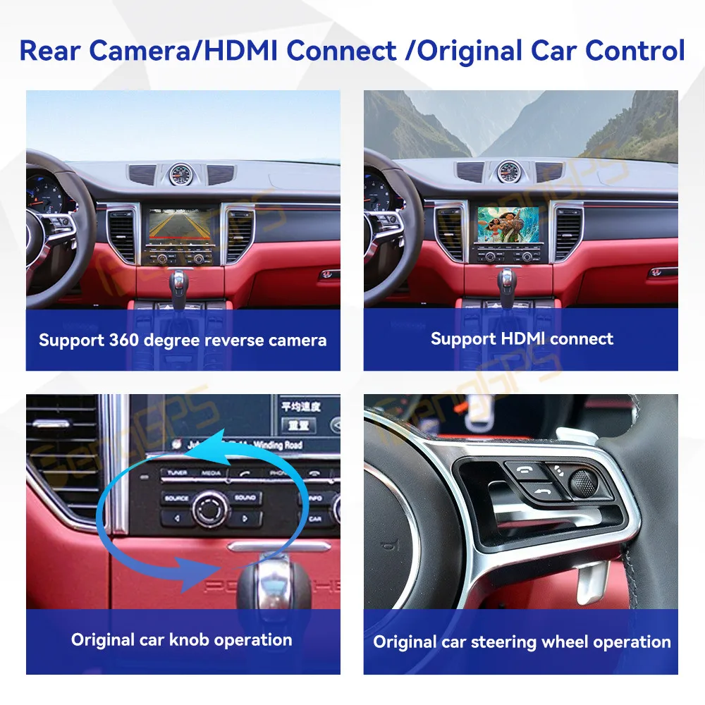 Фото Беспроводной Carplay Android Auto декодер смарт-модуль для Porsche Macan PCM3.1 2014-2016 автомобильные аксессуары №4