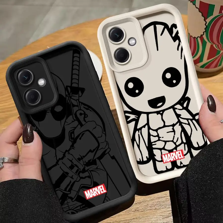 Чехол Marvel Cool Deadpool Groot для Redmi A3 13 12C A1 Plus 12 14C A2+ 13C A3X A4, мягкий ТПУ