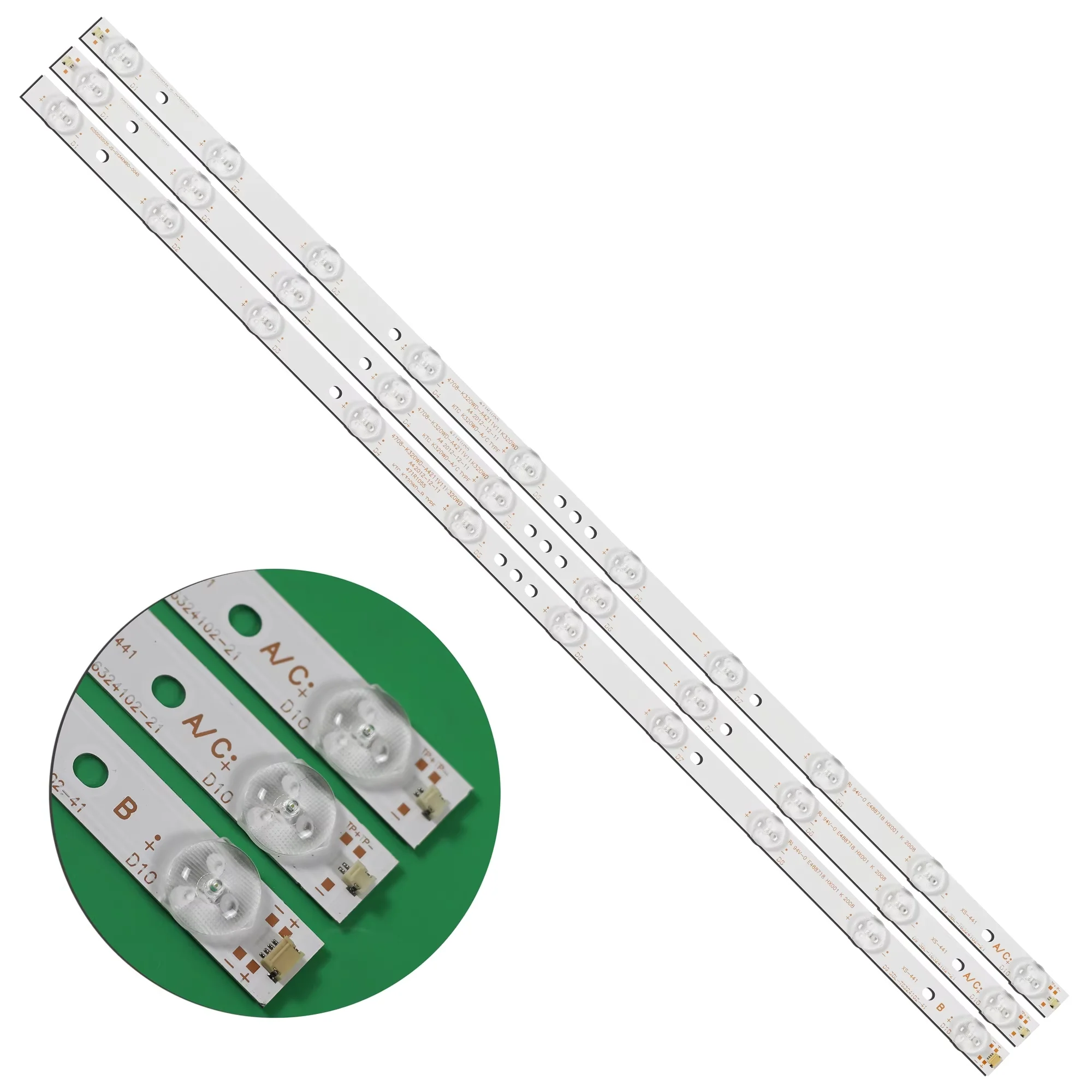 1/5/10 комплектов светодиодной ленты для подсветки для LED-BA6HU32H Ergo LE32D3 Fusion FLTV-32T24 3BL-T6324102-006A 32E61HR LE82S16HM LE82S17HM