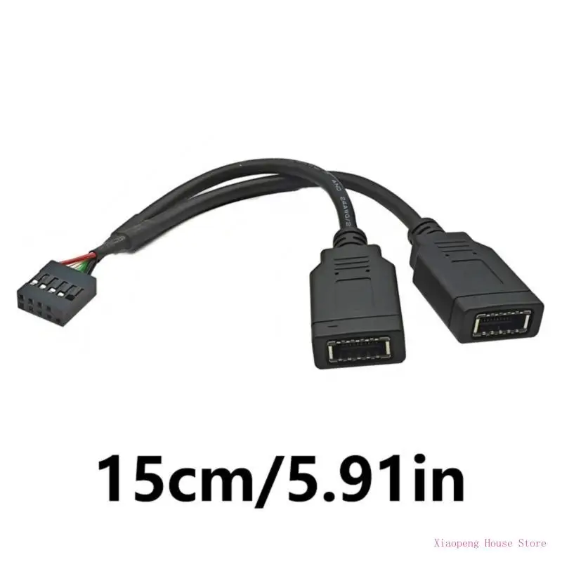 9PIN женский до 2xType E кабельный адаптер с портом переднего типа C неинтерференция 77JC