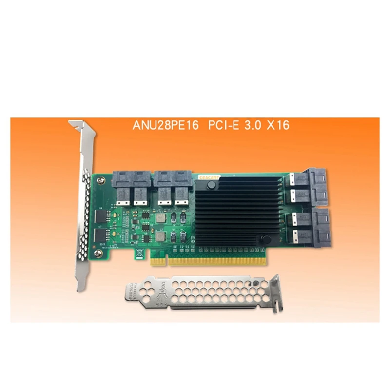 Фото Подставка ANU28PE16 Nvme SSD SFF8643 к SFF8639, 8 портов 12Gbs,(не с кабелями, не поддерживает кабель LSI 8643X2 до 8639X2) №2