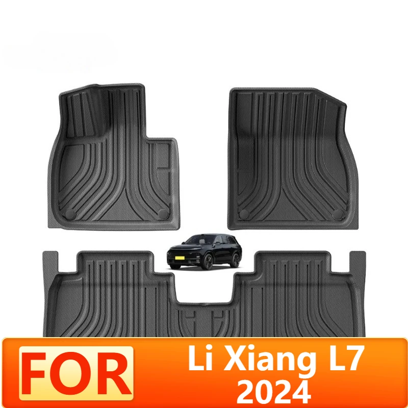 Новый продукт, напольные коврики с полным покрытием для Li Xiang L7 2024, сверхпрочные водонепроницаемые вкладыши, всепогодная защита от скольжения, 3 шт.
