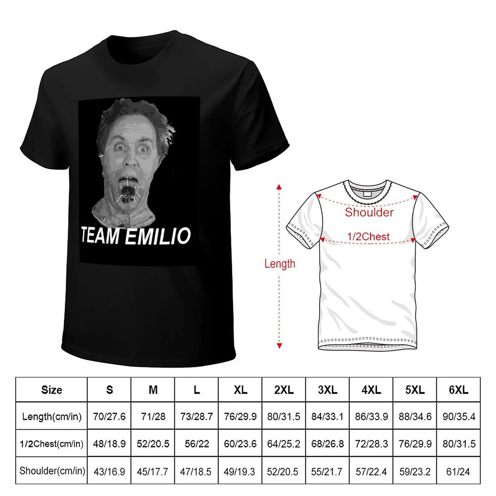 Фото Футболка Team Emilio essential, Винтажная футболка с аниме принтом животных для мальчиков, Мужская Дизайнерская футболка №2