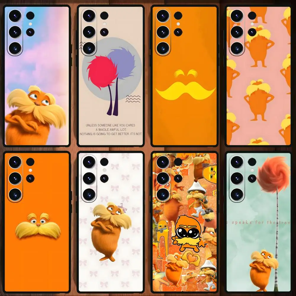 Чехол для телефона Cartoon T-The L-Lorax для Samsung Galaxy S25 S24 S23 S22 S21 S20 Plus Ultra Note20, мягкий черный