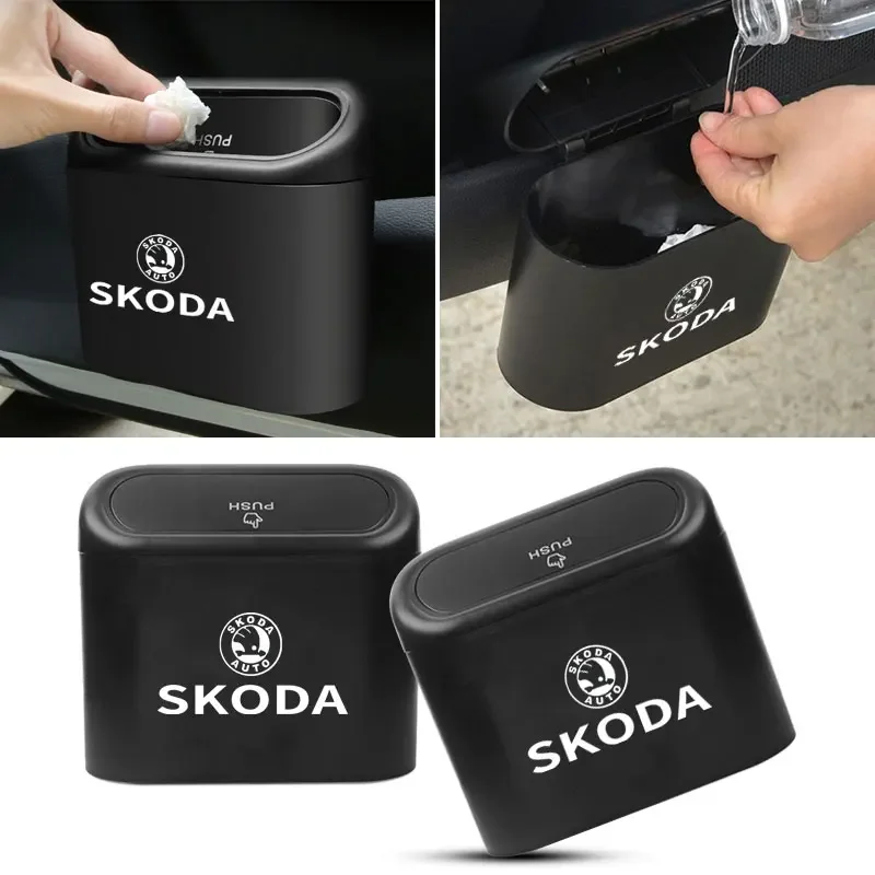 Автомобильный новый пластиковый мусорный бак для салона автомобиля для Skoda Octavia A5 Superb Old Febia Roomster 2013 2005-2008 Rapid Roomster Kodiaq Yeti
