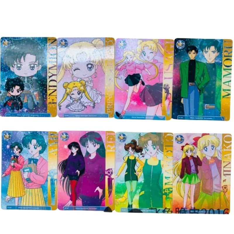 8 листов, флэш-карта Сейлор Мун, Tsukino Usagi Mizuno Ami Chibiusa, церемониальное платье «сделай сам», Аниме фигурки героев, подарки для друга