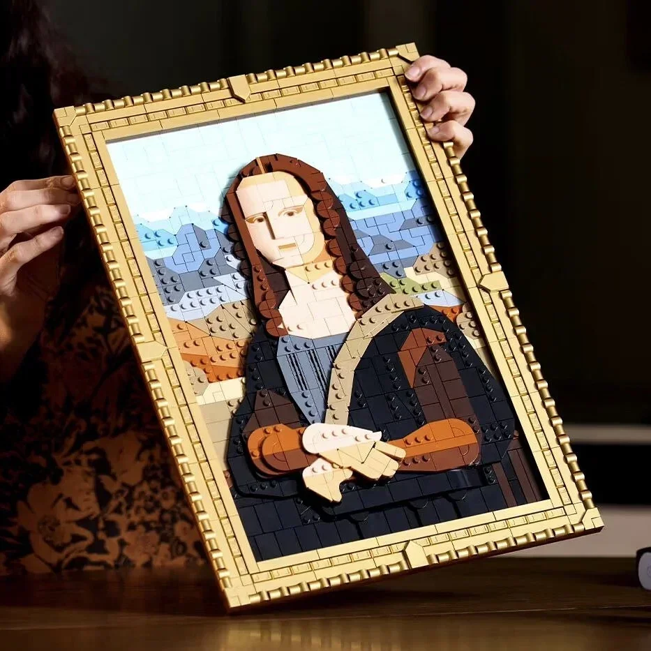 Фото 2024 Новое искусство 31213 Art Mona Lisa Строительные блоки Всемирно известная живопись 3D модель Сборка кирпичей Игрушки Рождественский подарок Домашний декор №5