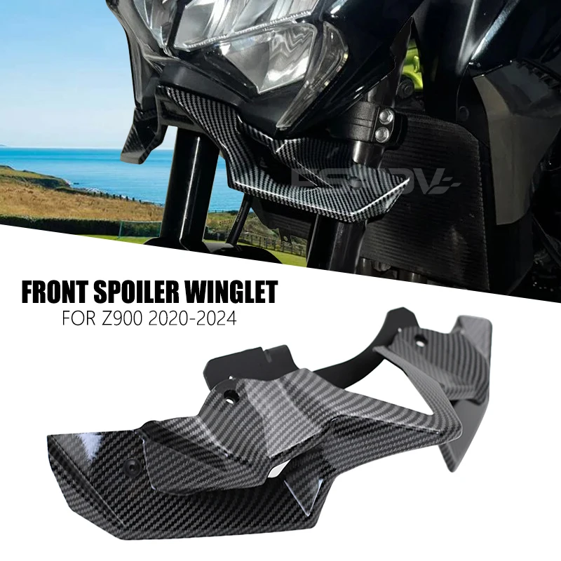 Спойлеры для Kawasaki Z900, защита Z 900 2020 2021 2022 2023 2024, голый передний спойлер для мотоцикла, аэродинамический комплект крыльев