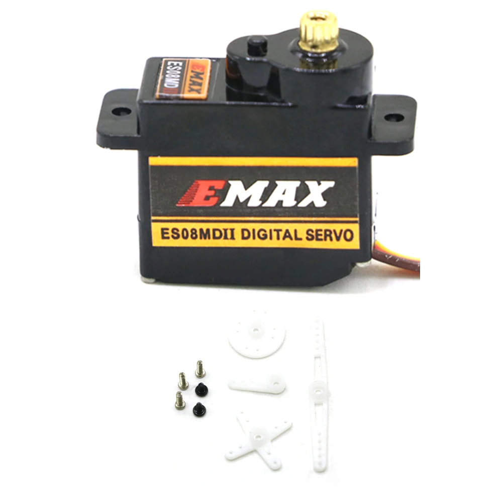 Фото EMAX ES08MDII ES08MD II Цифровой сервопривод с металлической шестерней sg90 ES08A ES08MA MG90S TREX 450 №3