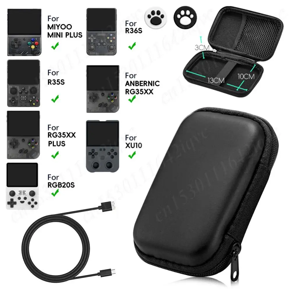 Переносной чехол для RG35XX Plus, чехол для ANBERNIC RG35XX, чехол для R36S R35S RGB20S XU10, чехол для переноски Miyoo mini Plus