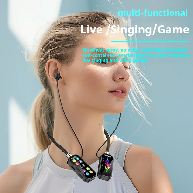 HD-экран 48 часов воспроизведения Bluetooth5.4 Наушники Hi-Fi Звук Наушники Беспроводные наушники Спортивный геймер Шейный ремешок Гарнитура на шею (art.: 3920d07956c33) - 3920d07956c33