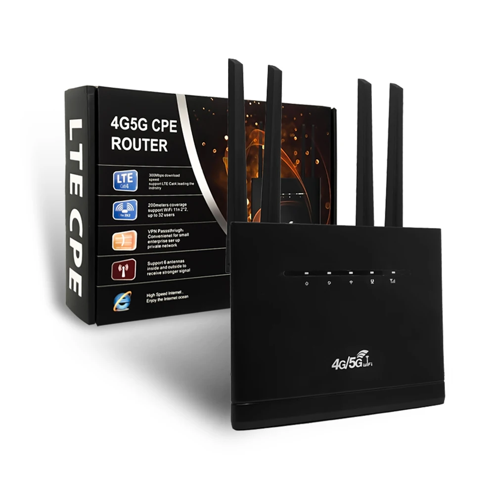 Роутер CPE 4G, 300 Мбитс, 4G LTE, Wi-Fi роутер со слотом для SIM-карты, беспроводной модем RJ45, беспроводной интернет-роутер для дома и офиса (art.: 3920c4d3aa174) - 3920c4d3aa174