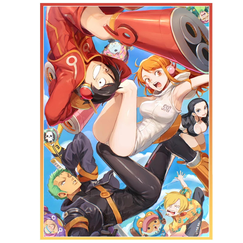 66X91 мм, 60 шт./компл., цельный чехол для карт Roronoa Zoro Nami, WS OPCG PTCG, цветной защитный чехол для флэш-карты, аниме-карты, подарочная игрушка