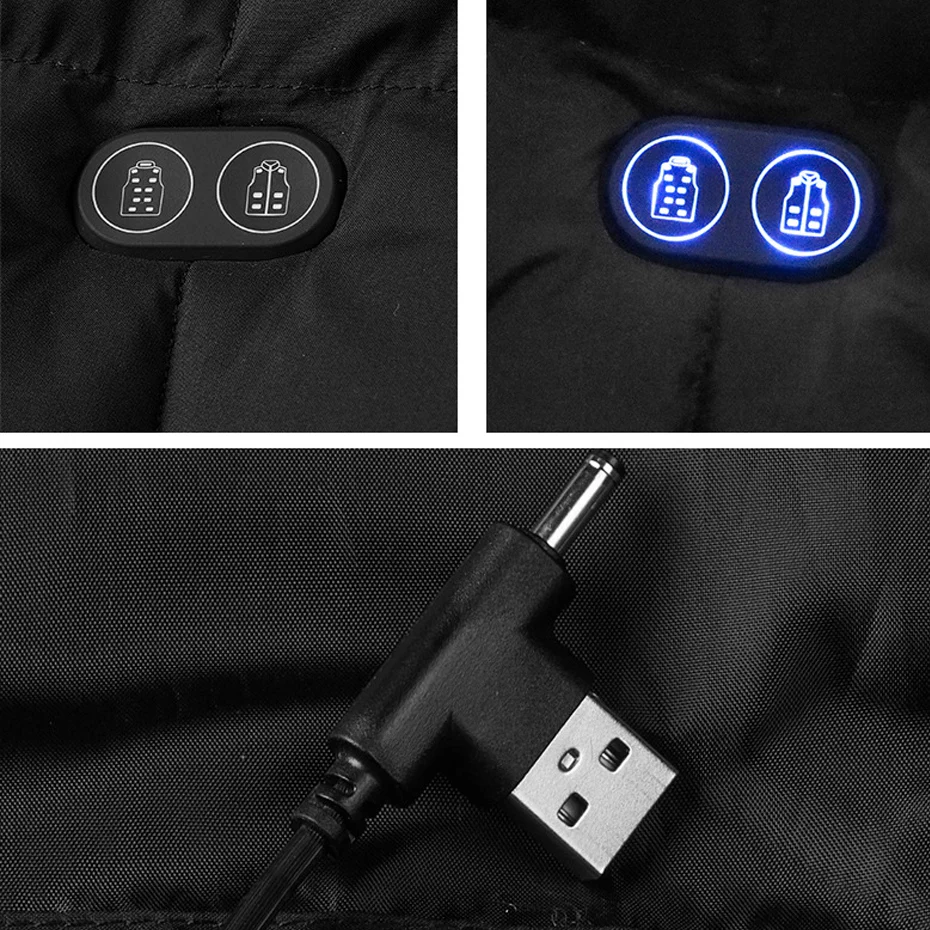 Жилет мужской зимний с USB-подогревом, утепленная куртка без рукавов, жилет с инфракрасным подогревом для 17 местностей, с электрическим подогревом, размеры 5XL (art.: 3920c98cf3e22) - 3920c98cf3e22