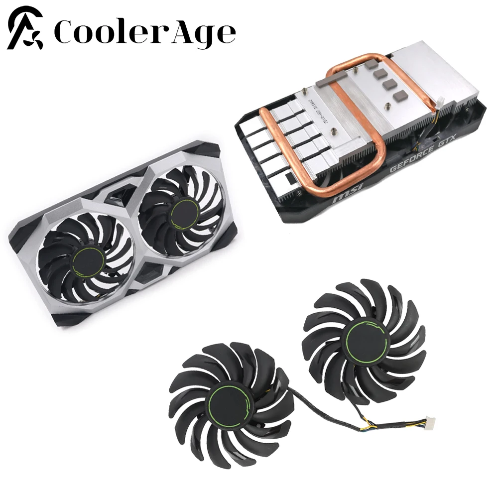 Вентилятор для видеокарты MSI GeForce GTX 1660 1660Ti RTX 2060 SUPER VENTUS XS 87 мм PLD09210S12HH RTX2060 GTX1660 GTX1600Ti