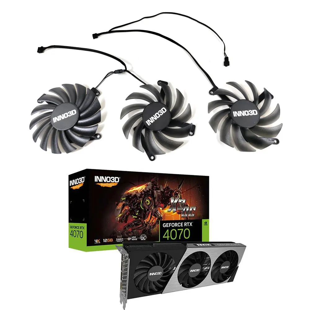 Новый 3 шт. 85 мм вентилятор для графического процессора INNO3D RTX4070 CF-12910S для INNO3D RTX4070 4070ti X3 OC заменяемый вентилятор для графической карты
