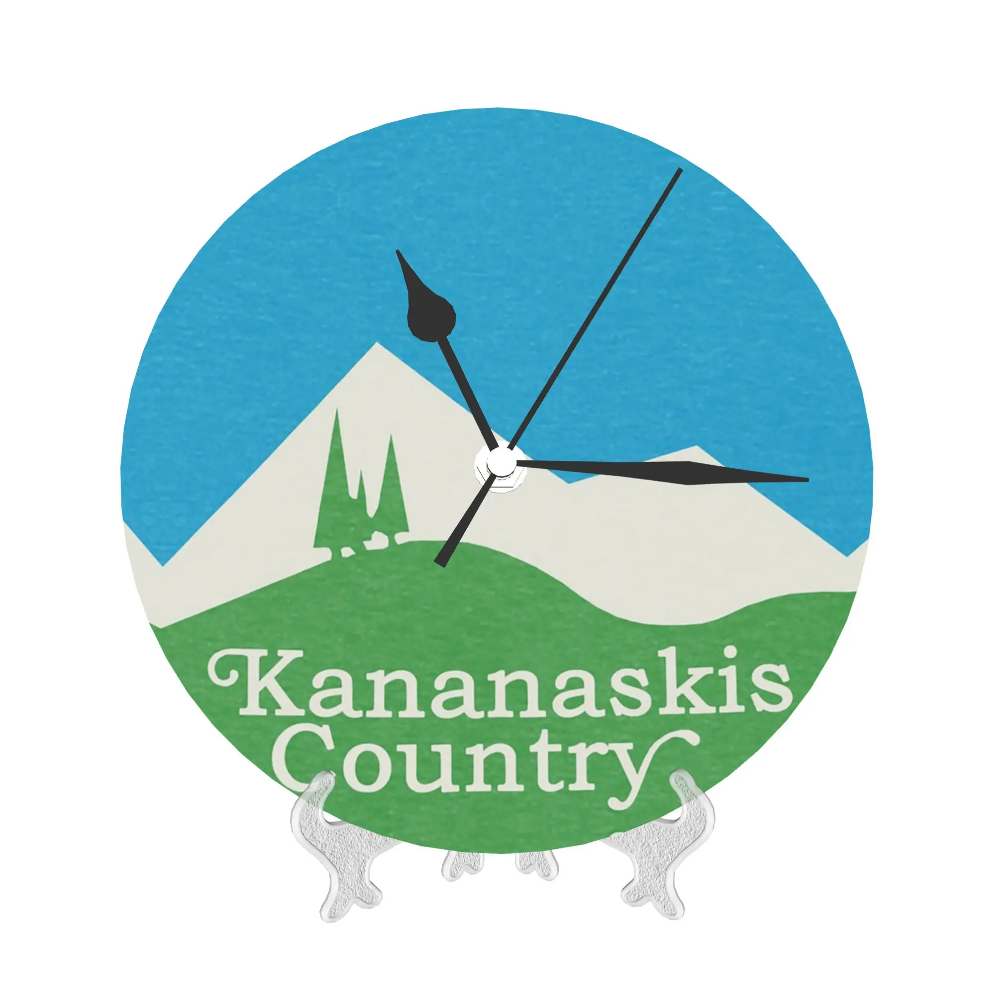 Фото Kananaskis Country Alberta винтажные настенные часы украшение комнаты бесшумные круглые часы для спальни, гостиной, кухни, дома №5