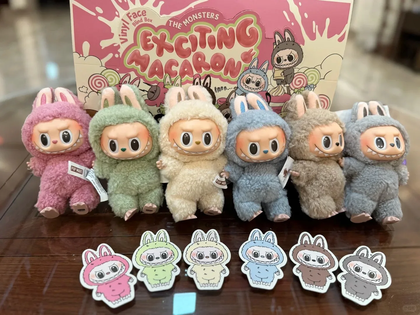 Фото POP MART LABUBU THE MONSTERS захватывающие макароны виниловая глухая коробка игрушки Kawaii аниме фигурку-сюрприз подарки на складе №2