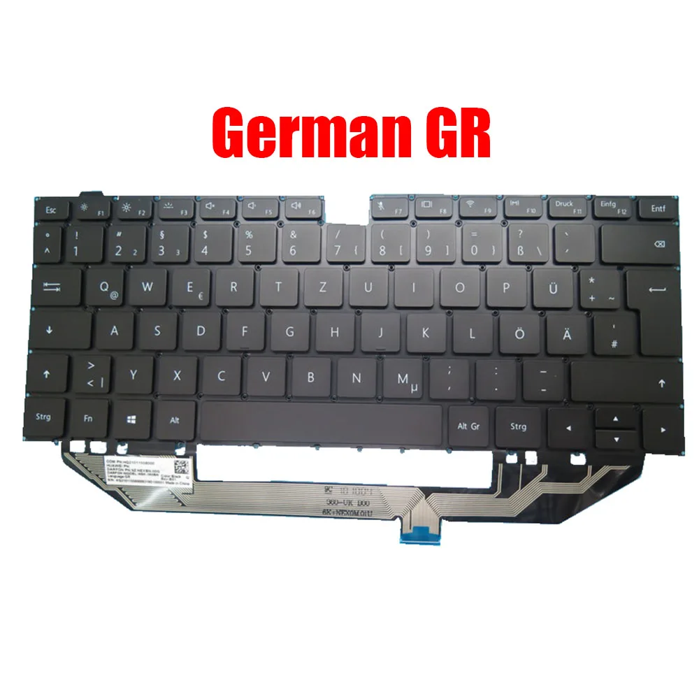 Фото Клавиатура для HUAWEI MateBook X Pro MACHD-WFE9 MACHD-WFH9 MACHD-WDH9 MACHD-WFH9Q MACHD-WHE9 GR\TR\FR\UK\RU\US\CZ\TW с подсветкой №3