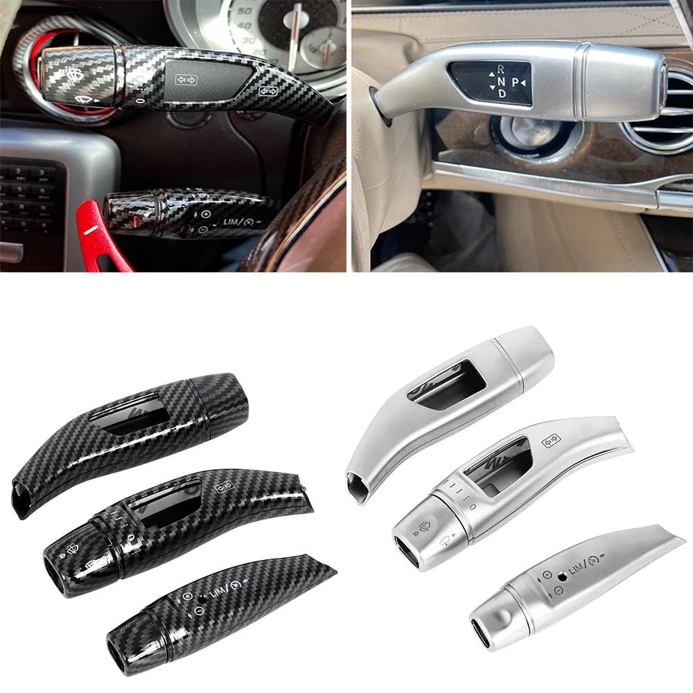 Для Mercedes Benz A B C E S GLC CLA GLA GLE Class W205 W213 W212 W176 W204 X166 Автомобильный рычаг переключения стеклоочистителя Круизная крышка Накладка Рамка