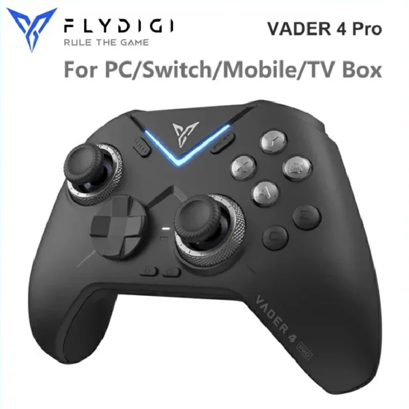 Flydigi Vader 4 Pro Game Handle Force Feedback Шестиосевой игровой контроллер RGB Беспроводной скорость 1000 Гц Рокер Холла для ПК/Ns/мобильного/Tv