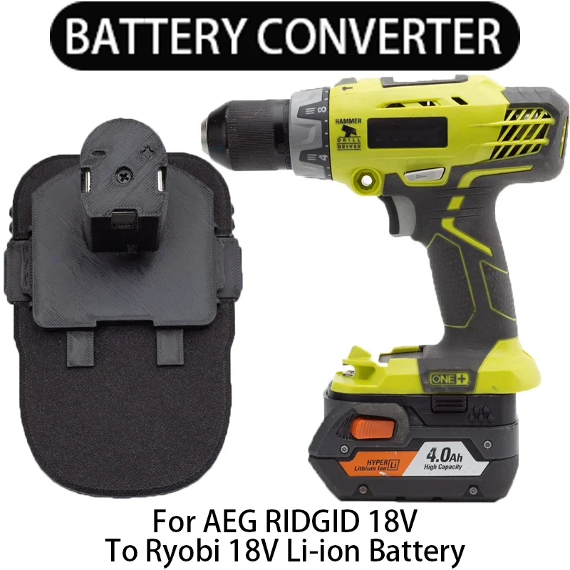 Адаптер/преобразователь аккумулятора для литий-ионных инструментов Ryobi 18 В ONE + в AEG RIDGID 18 В, адаптер литий-ионного аккумулятора, аксессуар для электроинструмента