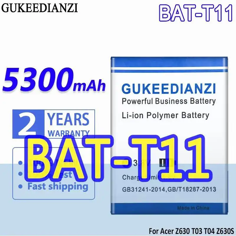 Экологически чистый аккумулятор Bat-T11 емкостью 5300 мАч для мобильного телефона Acer Liquid Z630 T03 T04 Z630S