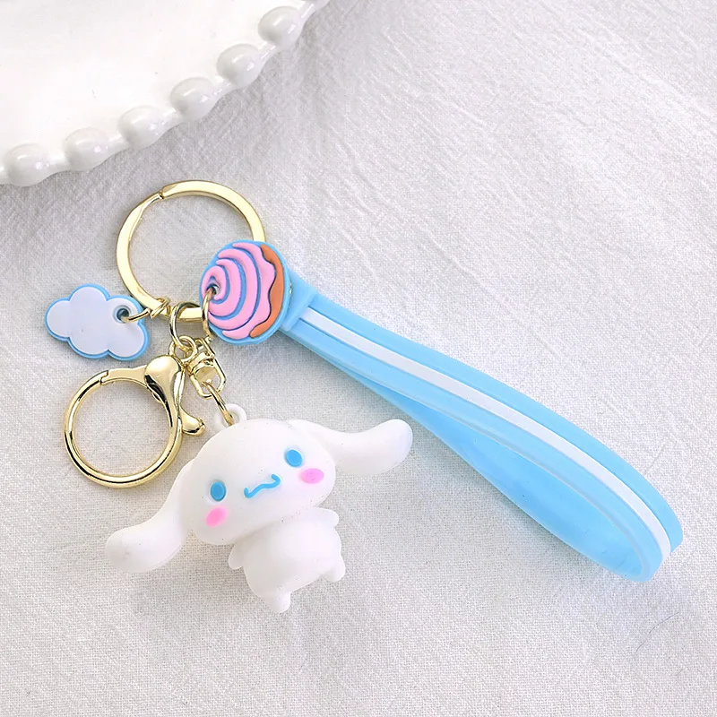 Фото Miniso Kawaii сумка кулон мелодия Sanrio брелок Kuromi брелок Cinnamoroll женские рождественские подарки Hello Kitty игрушка кукла №2