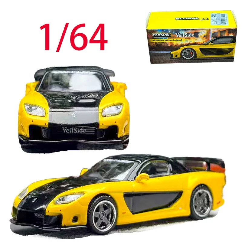 TW литой под давлением масштаб 1/64 Mazda, модель автомобиля из сплава Mazda RX-7 VeilSide Fortune7, игровые транспортные средства, игрушки для мальчиков, оригинальная коллекция коробок