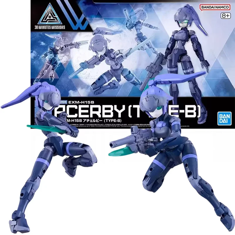Оригинальный BANDAI ANIME 30 мм 1/144 EXM-H15E ACERBY [TYPE-B] в сборе, пластиковая модель, экшн-игрушки, фигурки, подарки