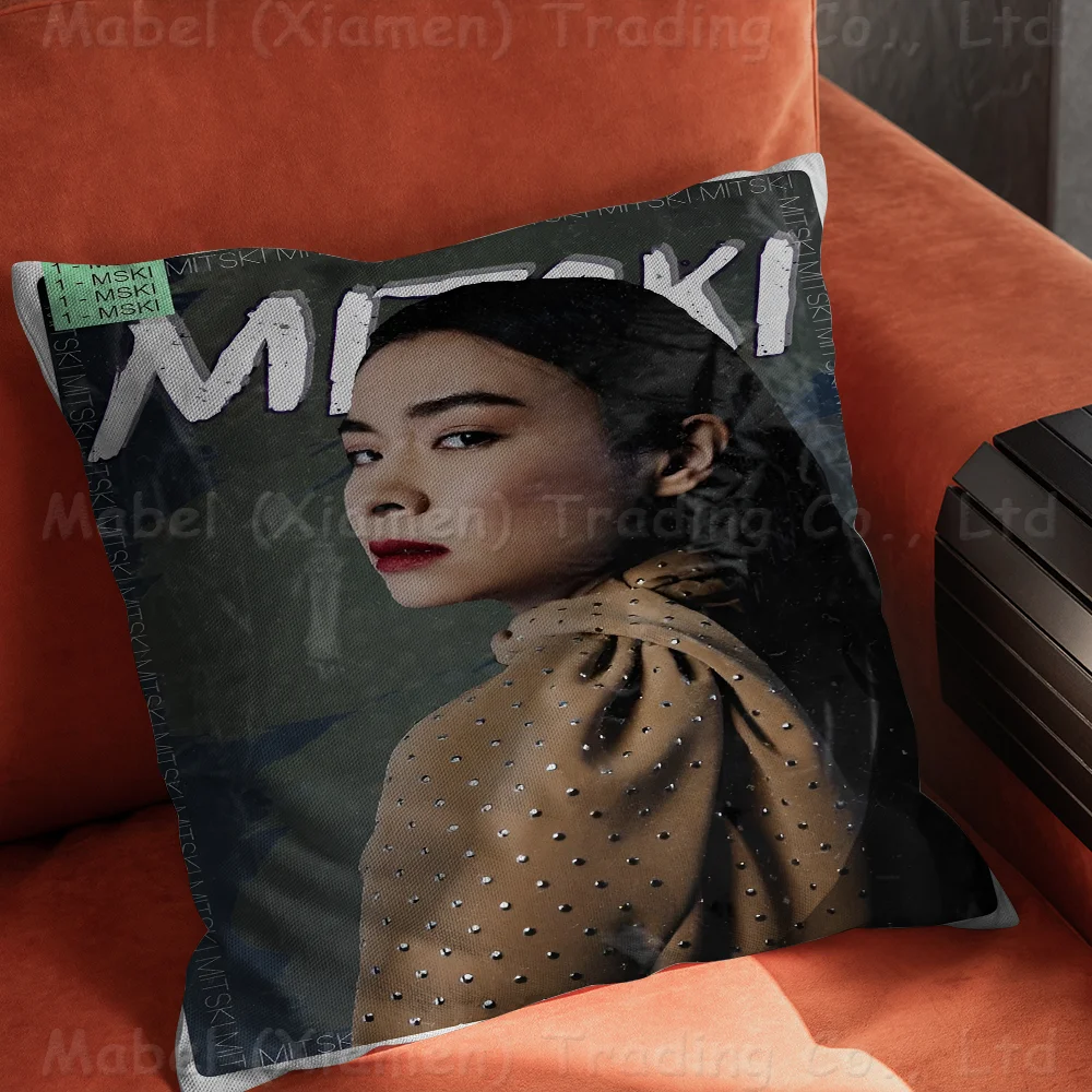 Фото Hip Hop Singer Mitski Vintage Pillowcase Toon Gift Cushion Cover Bedroom Home Sofa Chair Seat Decor Pillow Case №5