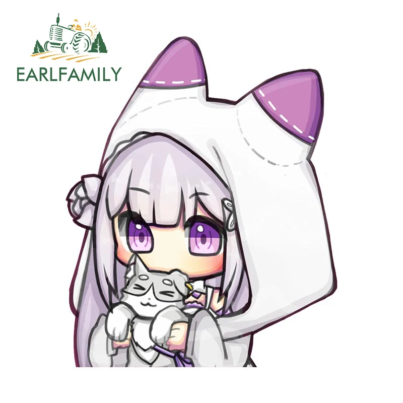 EARLFAMILY 13 см x 10,7 см для Re: жизнь в другом мире от нуля Эмилия автомобильные наклейки водонепроницаемые Модные наклейки Автомобильная этикетка