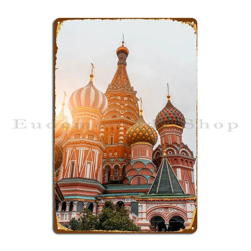 Saint Basils Собор Металлическая Табличка Плакат Домашняя Вечеринка Винтаж Ретро Персонализированный Оловянный Знак Плакат
