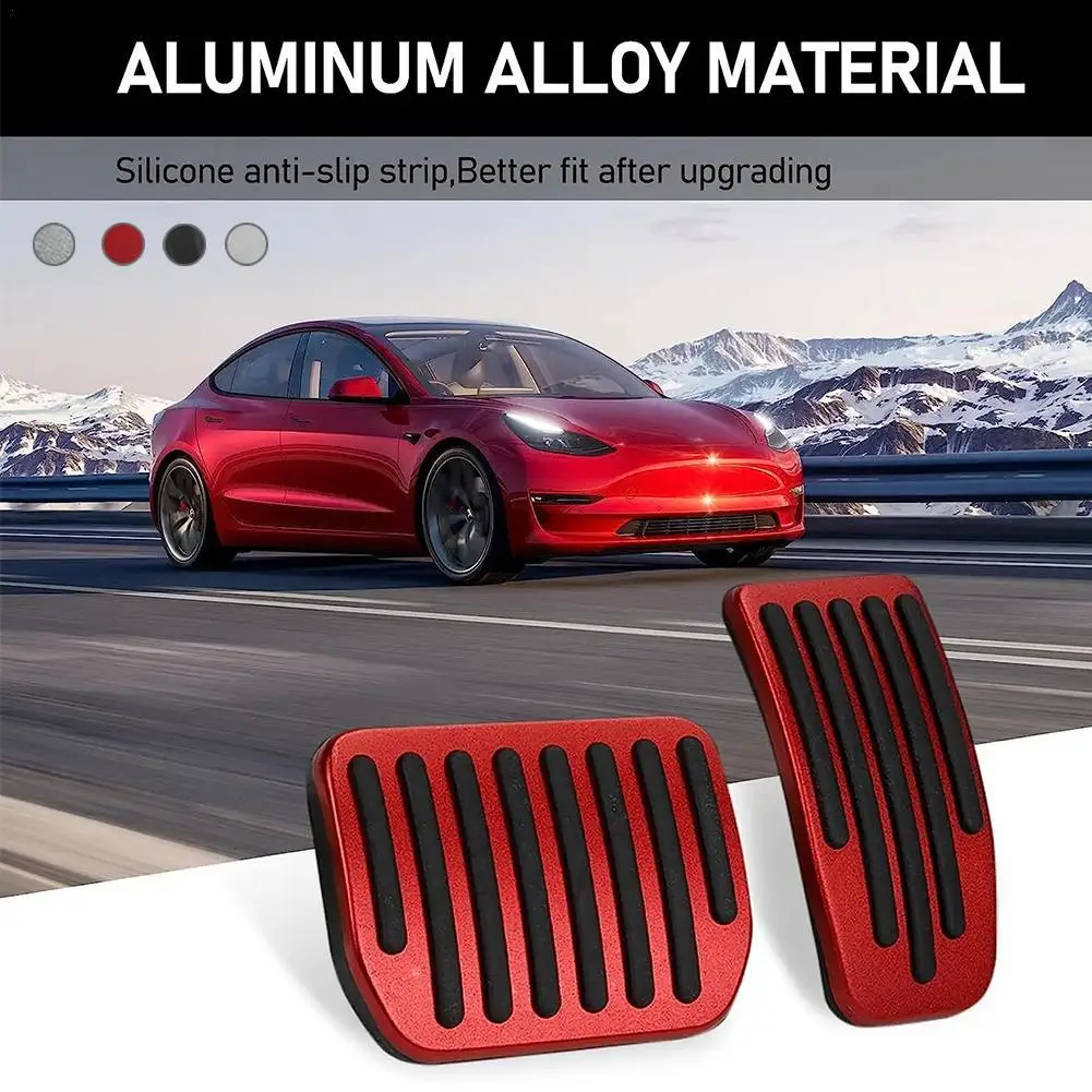 Для Tesla Model 3 Highland 2024 педаль акселератора тормоза из алюминиевого сплава накладки на педали Tesla Model 3 + 2024 автомобильные аксессуары