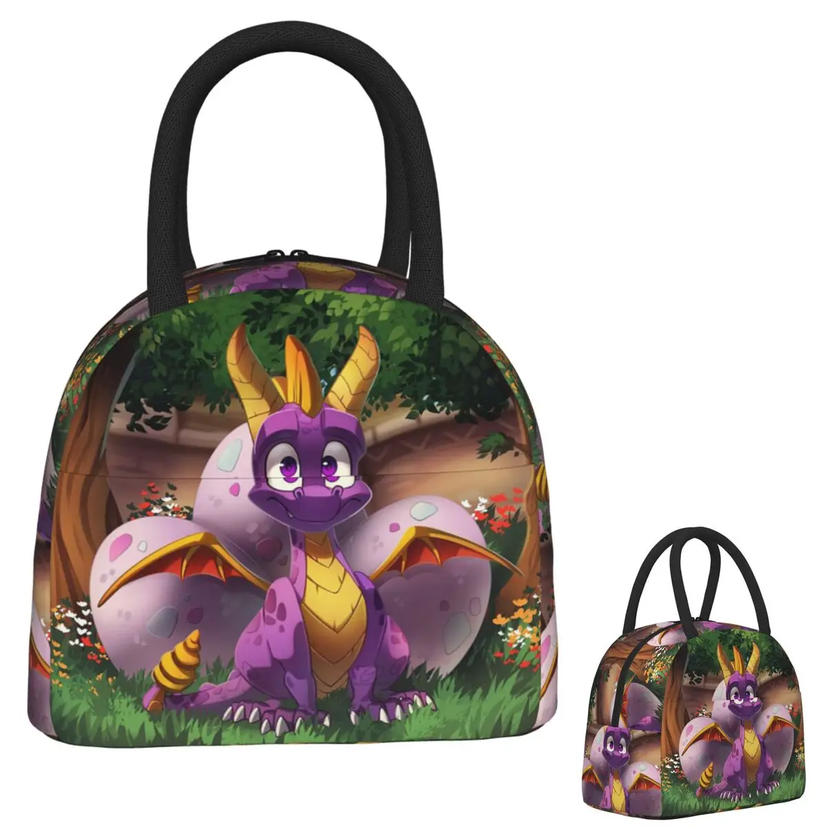 Spyro Pattern (1) Изолированная сумка для обеда для женщин и детей, портативные коробки для еды, термосумка для ланча