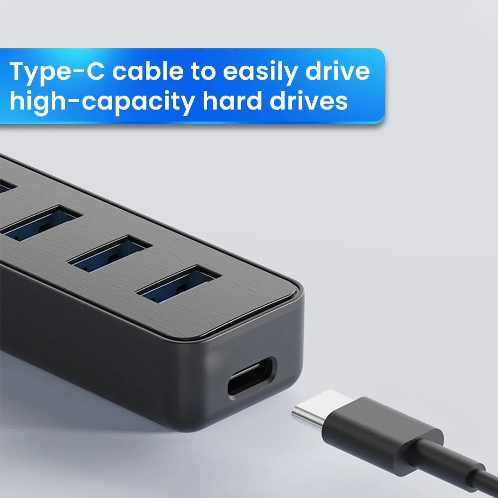 4-портовый концентратор USB 3,0, разветвитель 2,0, адаптер Type-C, Расширительная док-станция, высокоскоростная передача, несколько расширителей, Разветвитель USB C для ПК и ноутбуков (art.: 3920c48a26470) - 3920c48a26470