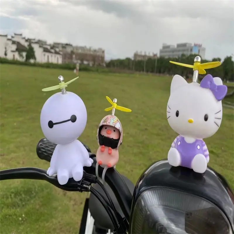 Kawaii Sanrio подлинный мотоциклетный велосипедный шлем бамбуковая Стрекоза Hello Kittys пропеллер украшение для езды на велосипеде автозапчасти