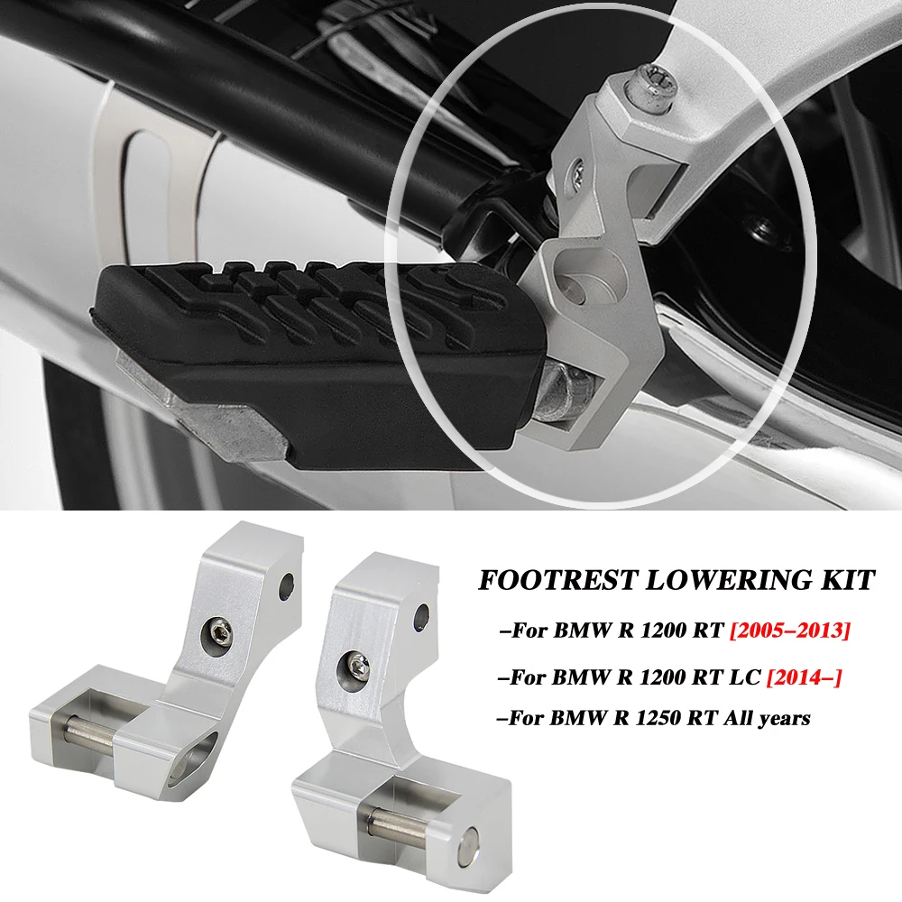 Новый для BMW R1200RT 2005-2013 R1200RT LC 2014- R1250RT все года подставка для подножки мотоцикла, комплект для опускания подножки пассажира