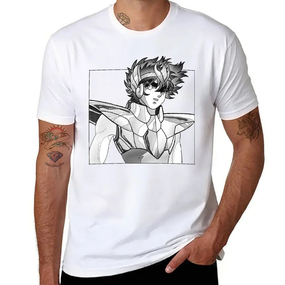 Футболка с круглым вырезом Saint Seiya, спортивный топ с рисунком, крутая графическая футболка для отдыха, европейский размер