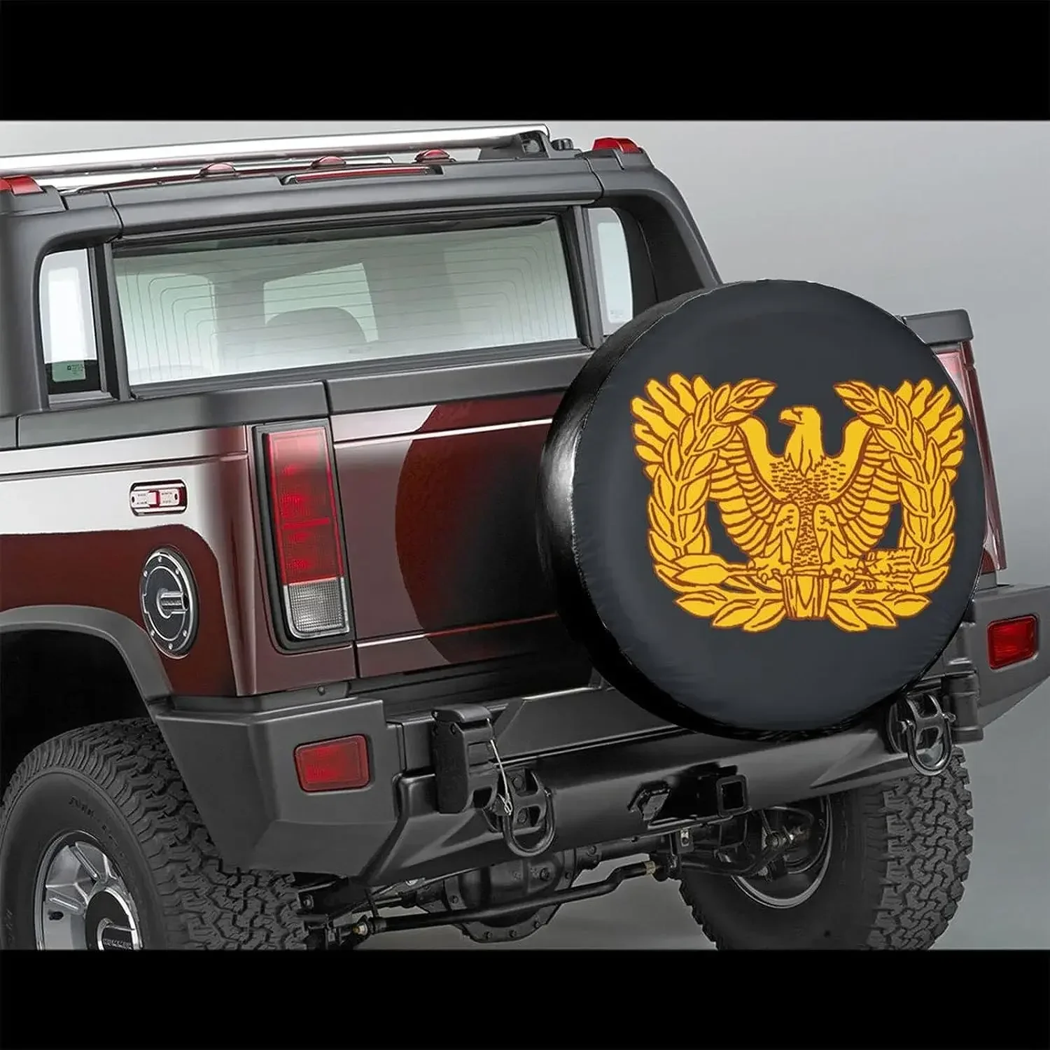 Фото Cubierta neumático coche repuesto con diseño águila en ascenso, protectors ruedas, resistente al agua y al polvo №2