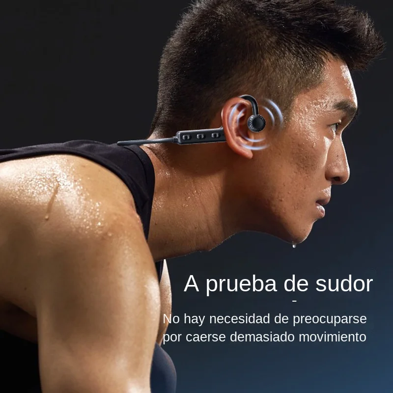 Фото Наушники с костной проводимостью, Bluetooth, беспроводные наушники, музыкальный плеер, IPX5 водонепроницаемые наушники, TWS спортивная Гарнитура для фитнеса с микрофоном №5