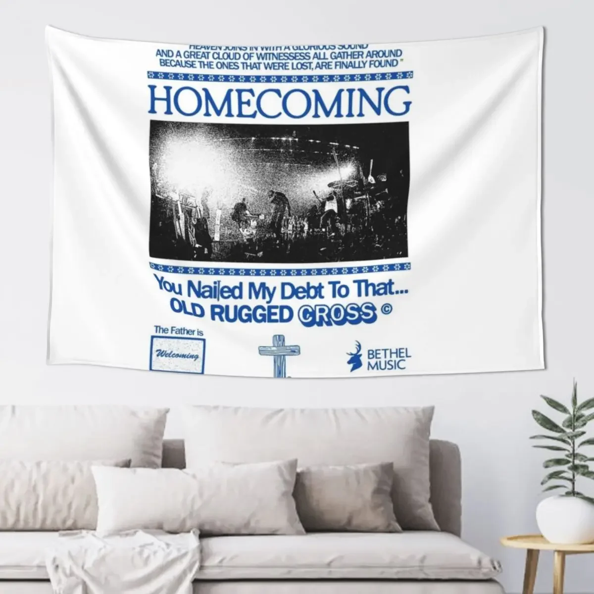 Bethel Music Merch Рубашка для выпускного вечера Гобелен Эстетический декор комнаты Аниме Декор Гобелен